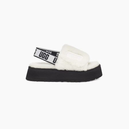 UGG Disco Slide White Slippers for Women (URKF67052)